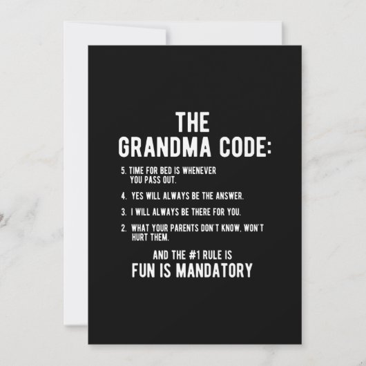 The Grandma Code | Fun Is Mandatory (Front)
