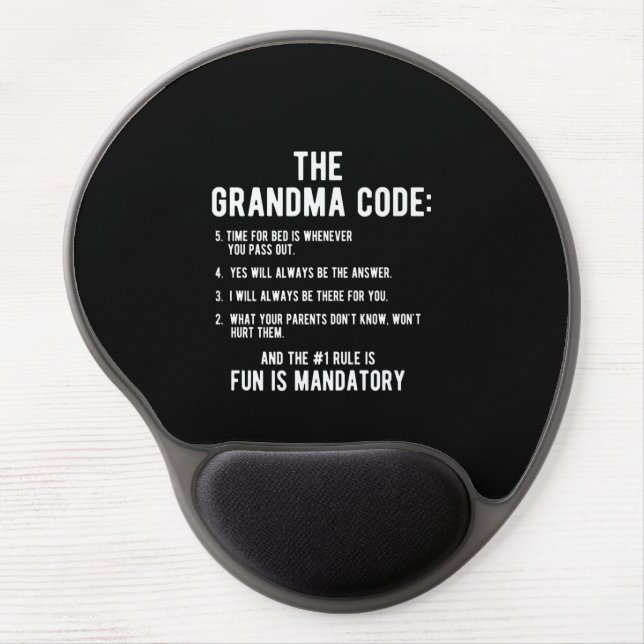 The Grandma Code | Fun Is Mandatory Gel Mouse Pad (Front)