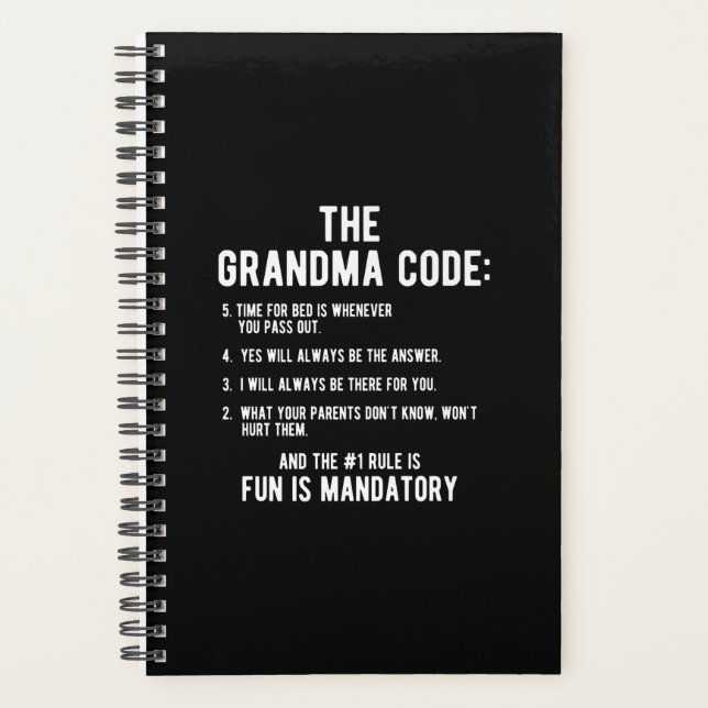 The Grandma Code | Fun Is Mandatory Planner (Front)