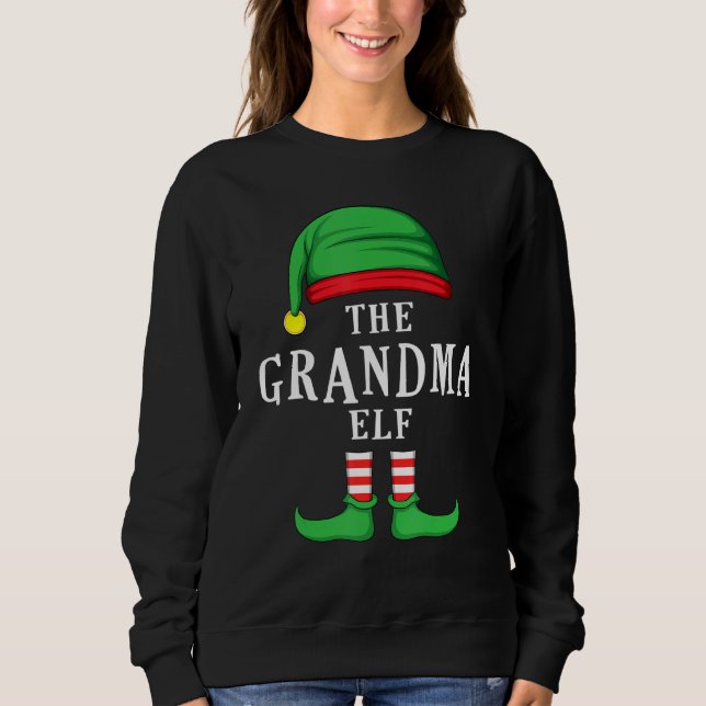 The Grandma Elf Christmas Family Matching Group Xm Sweatshirt (Front)