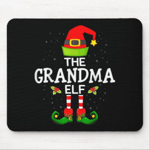 The Grandma Elf Christmas Family Matching Pajama Mouse Pad