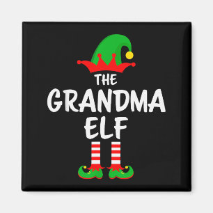 The Grandma Elf Matching Family Christmas Magnet