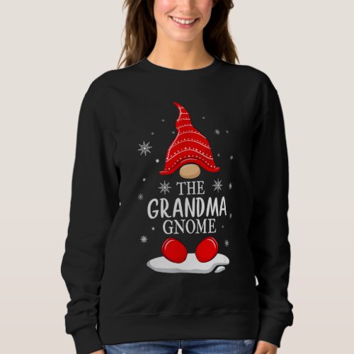 The Grandma Gnome Matching Family Christmas Pajama Sweatshirt