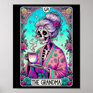The Grandma Tarot Card Skeleton Mothers Day Witch  Poster