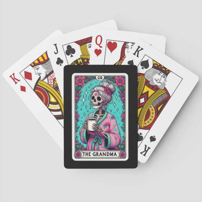 The Grandma's Skeleton Tarot Poker Cards (Back)