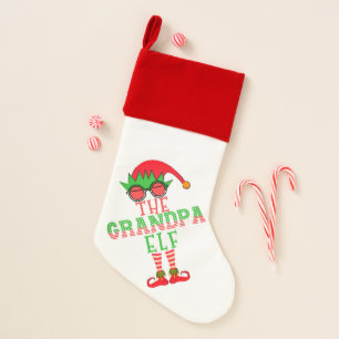The Grandpa Elf Family Matching Christmas Pajama Christmas Stocking