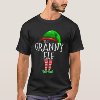 The Granny Elf Group Matching Family Christmas Gif T-Shirt