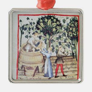 The Grape Harvest, 13th century Metal Ornament