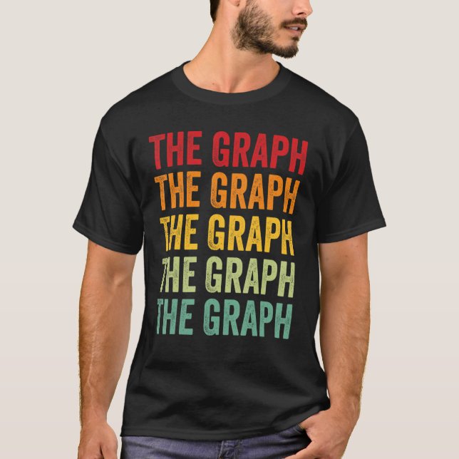The Graph Crypto Rainbow Text Design T-Shirt (Front)