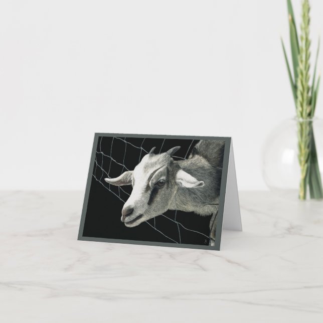 "The Grass is Always Greener" - Goat Card (Front)