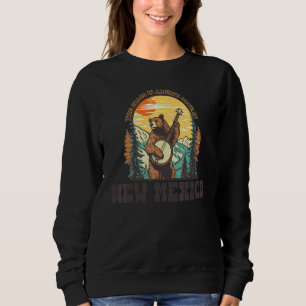 The Grass Is Blue In New Mexico Vintage Bear Banjo Sweatshirt