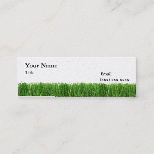 Customizable The Grass is Greener Mini Calling Card Business Card