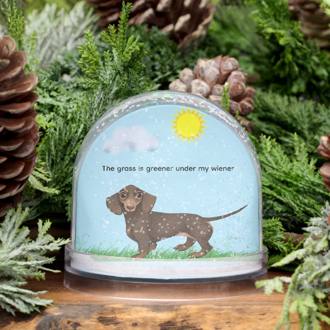 THE GRASS IS GREENER UNDER MY WIENER SNOW GLOBE (Winter)