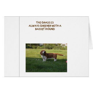 THE GRASS IS GREENER WITH A BASSET HOUND CARDS