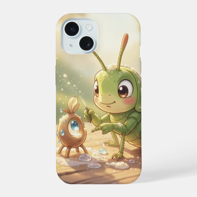 The Grasshopper and the Nectar Artwork.2 Iphone Case (Back)