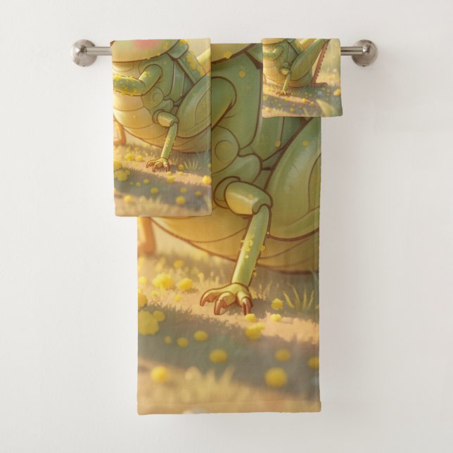 The Grasshopper and the Nectar Masterpiece Bath Towel Set (Insitu)
