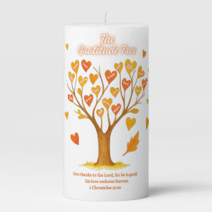 'The Gratitude Tree' 3" x 6" Pillar Candle