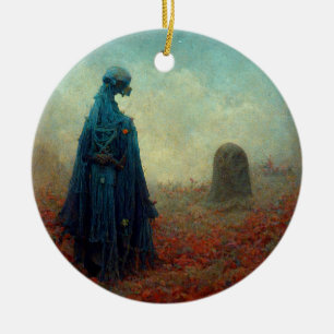 The Grave Surreal Sci-Fi Fantasy Alien Ceramic Ornament