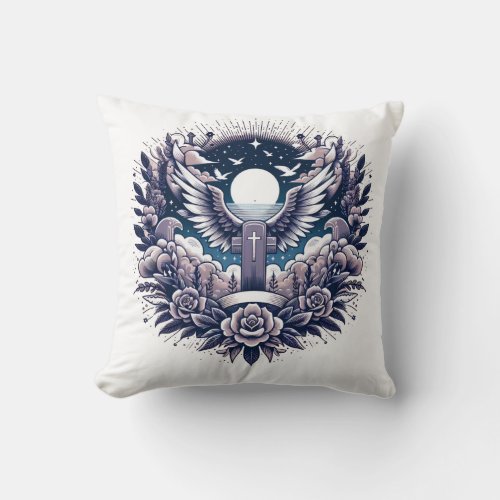 the grave throw pillow