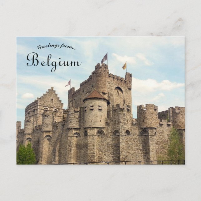 The Gravensteen Castle in Ghent Belgium Postcard (Front)