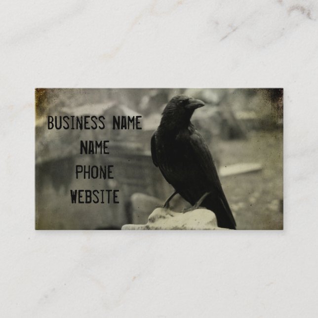The Graveyard Raven Business Card (Front)