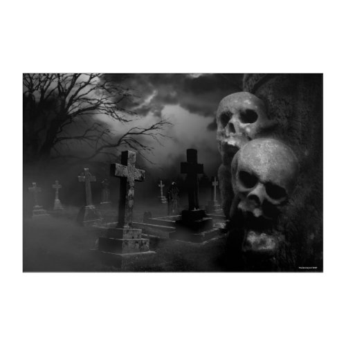 The Graveyard Shift Gothic Artwork Acrylic Print