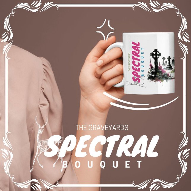 The Graveyards Spectral Bouquet Coffee Mug (The Graveyards Spectral Bouquet cover from The Beekeeper Store)