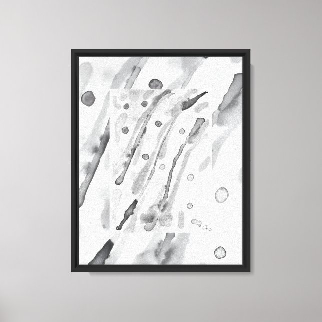 The Gray Streaked By Marbles Canvas Print (Front)