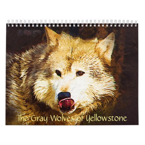 The Gray Wolves of Yellowstone Calendar
