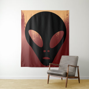 The Grays - Ancient Alien Faux Canvas Print Tapestry