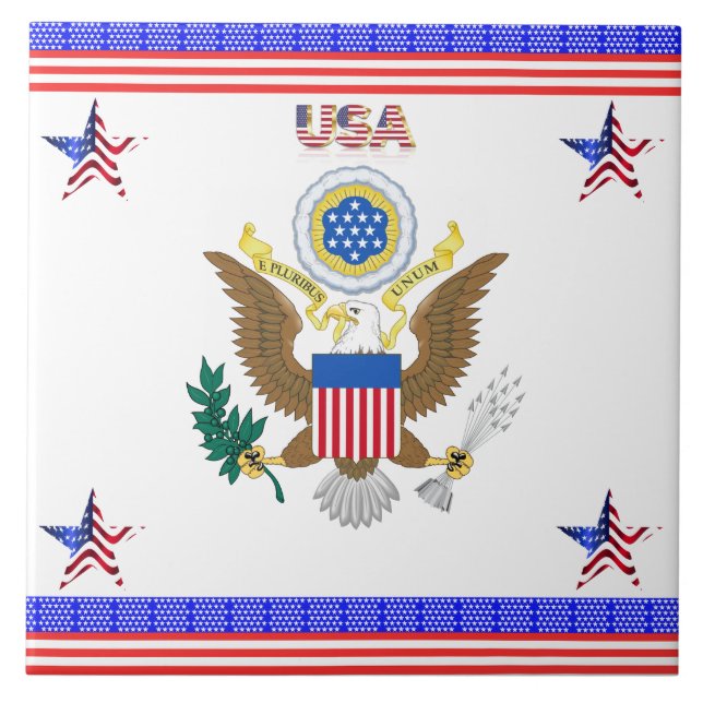 The Greal seal of the United States Ceramic Tile (Front)