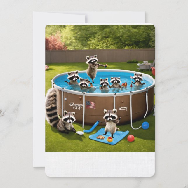 The Great Animal Escape: Pool Party Invitation (Front)