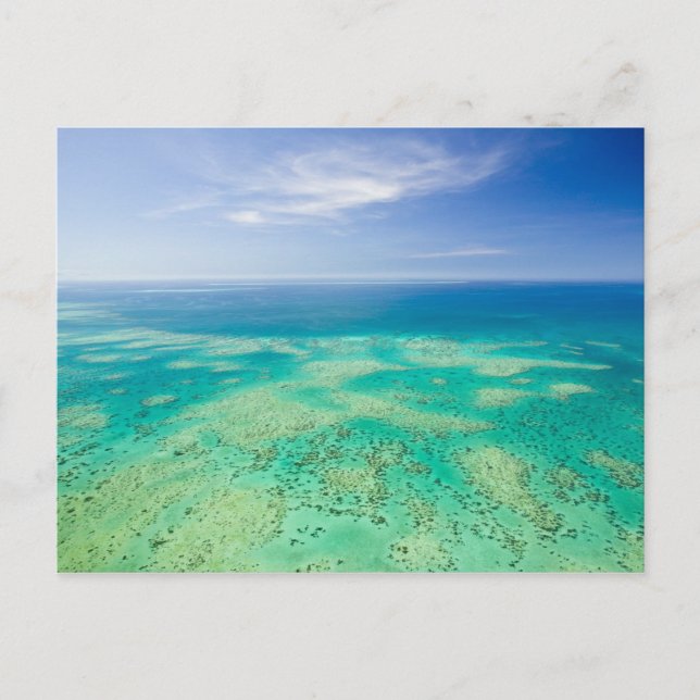 The Great Barrier Reef, aerial view of Green 2 Postcard (Front)