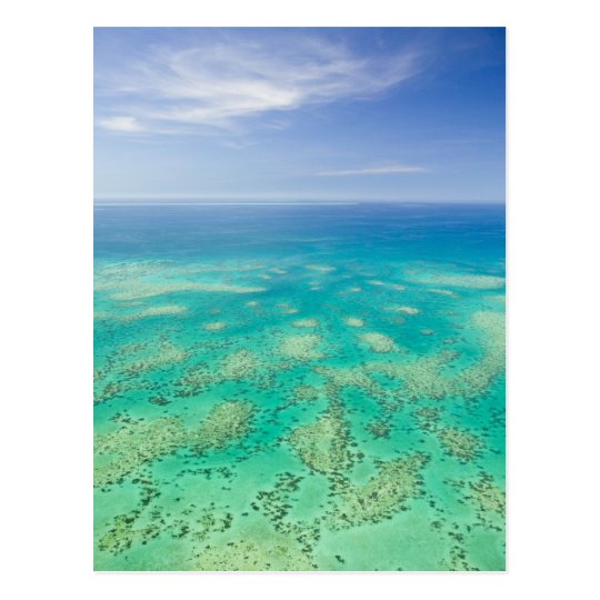 The Great Barrier Reef, aerial view of Green Postcard