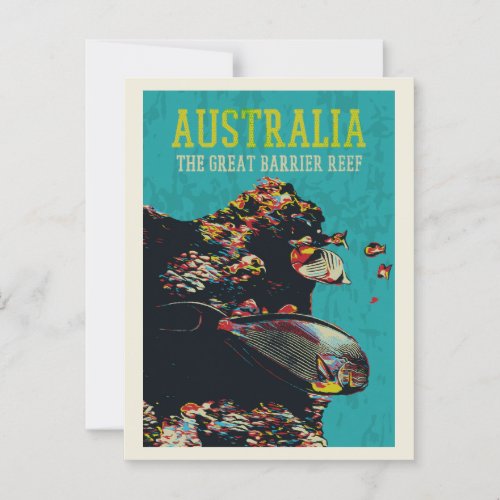 The great barrier reef Australia Postcard