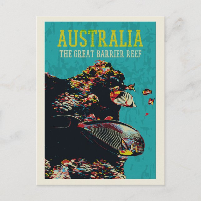 The great barrier reef, Australia Postcard (Front)