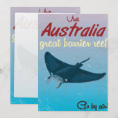 The Great Barrier Reef, Australia Travel poster (Front/Back)