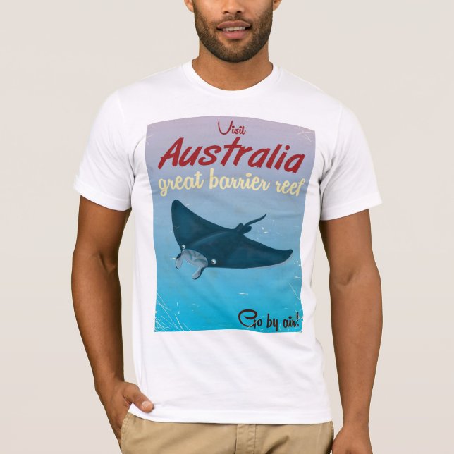 The Great Barrier Reef, Australia Travel poster T-Shirt (Front)