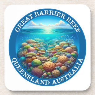 The Great Barrier Reef, Queensland, Australia Beverage Coaster