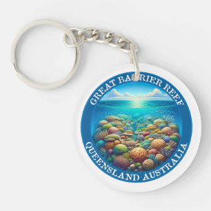 The Great Barrier Reef, Queensland, Australia Keychain