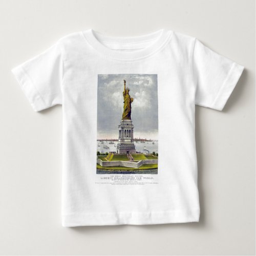 The Great Bartholdi Statue of Liberty Currie Ives Baby T_Shirt