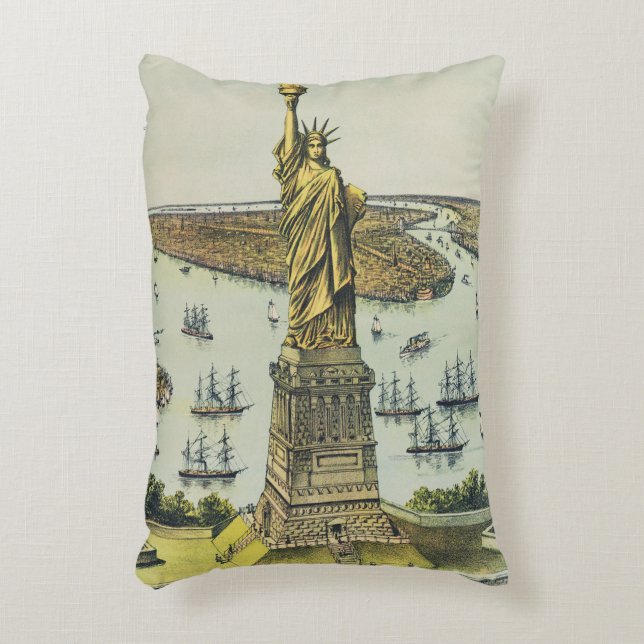 The Great Bartholdi Statue, Statue of Liberty Accent Pillow (Front(Vertical))
