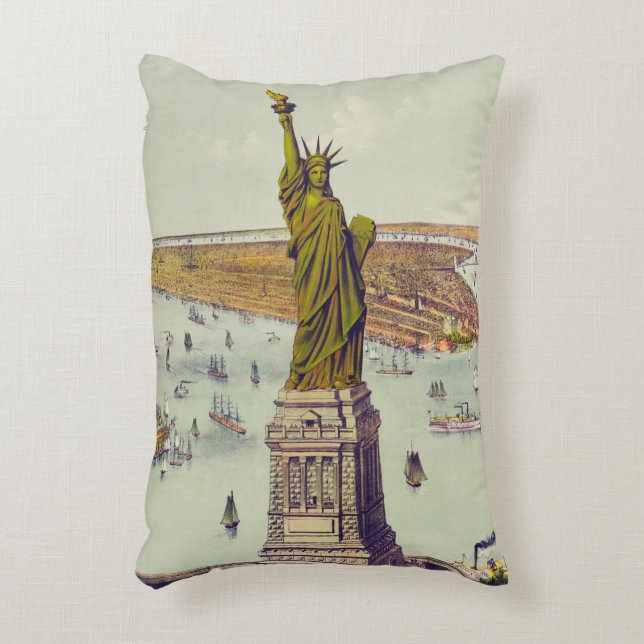The Great Bartholdi Statue, Statue of Liberty Accent Pillow (Front(Vertical))