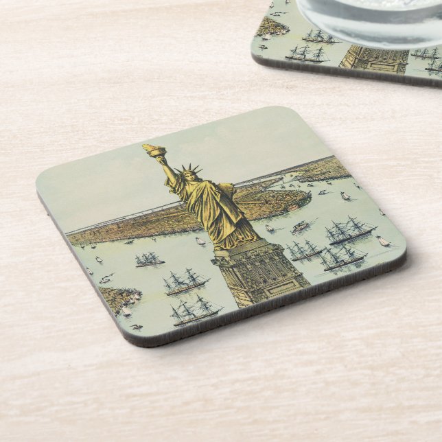 The Great Bartholdi Statue, Statue of Liberty Beverage Coaster (Left Side)