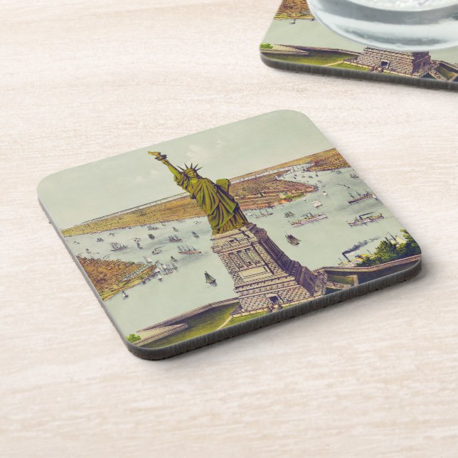 The Great Bartholdi Statue, Statue of Liberty Beverage Coaster (Left Side)