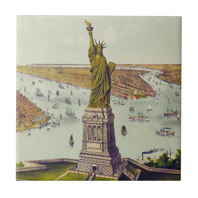 The Great Bartholdi Statue, Statue of Liberty Ceramic Tile (Front)