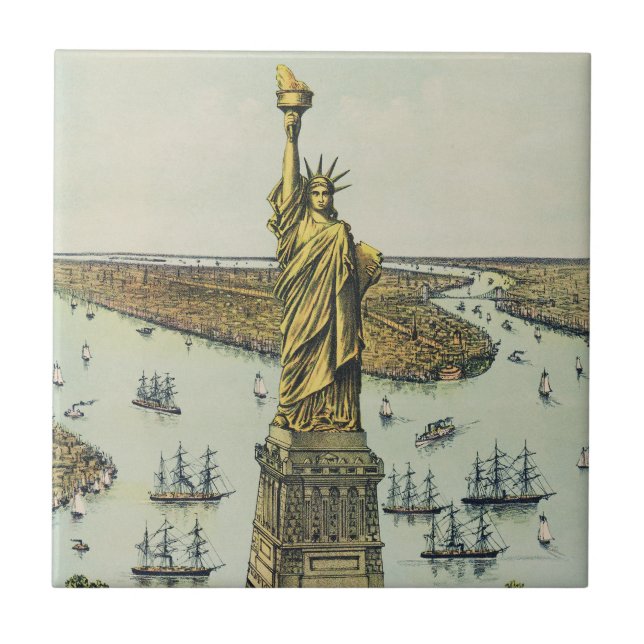 The Great Bartholdi Statue, Statue of Liberty Ceramic Tile (Front)