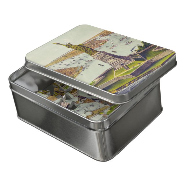 The Great Bartholdi Statue, Statue of Liberty Jigsaw Puzzle (Lid Open)