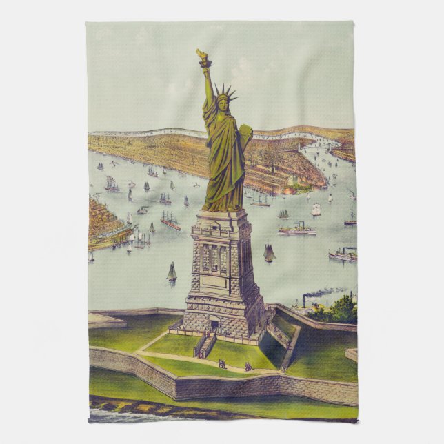 The Great Bartholdi Statue, Statue of Liberty Kitchen Towel (Vertical)