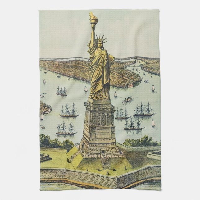 The Great Bartholdi Statue, Statue of Liberty Kitchen Towel (Vertical)